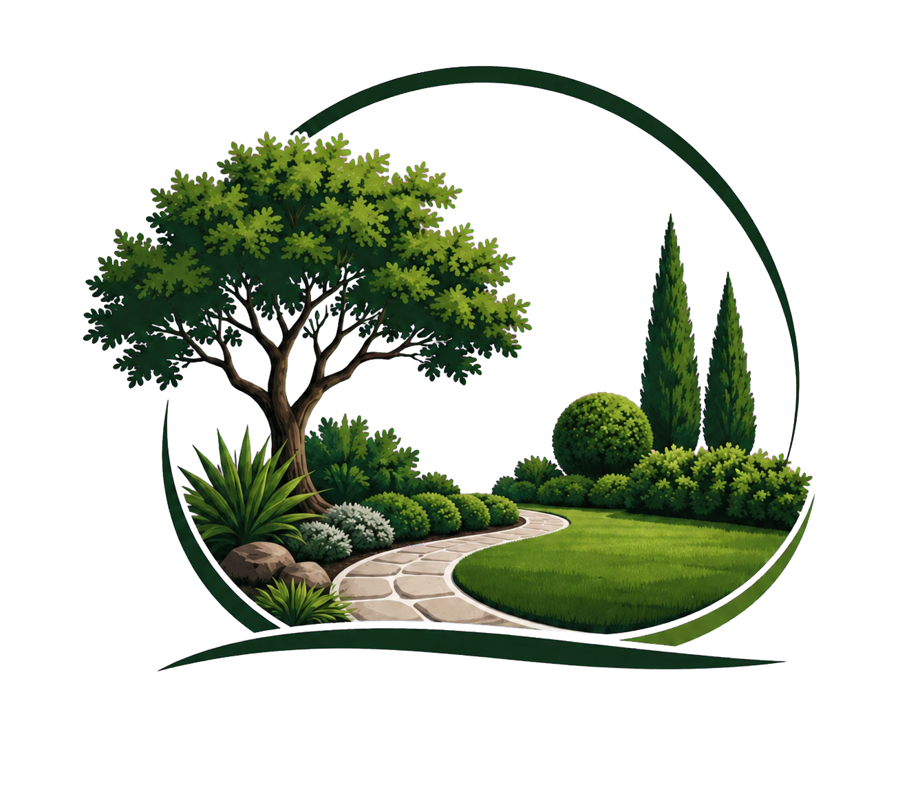 Dominguez Landscaping garden and lawn emblem